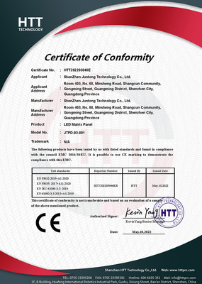 Certificat EMC d'affichage flexible Bluetooth